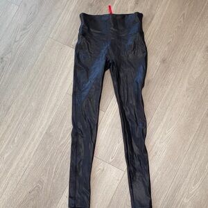 SPANX Black Faux Leather Leggings